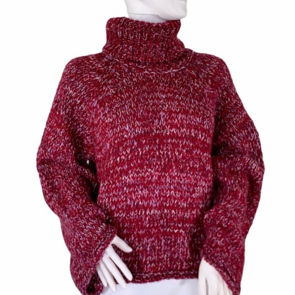 Pink turtleneck
